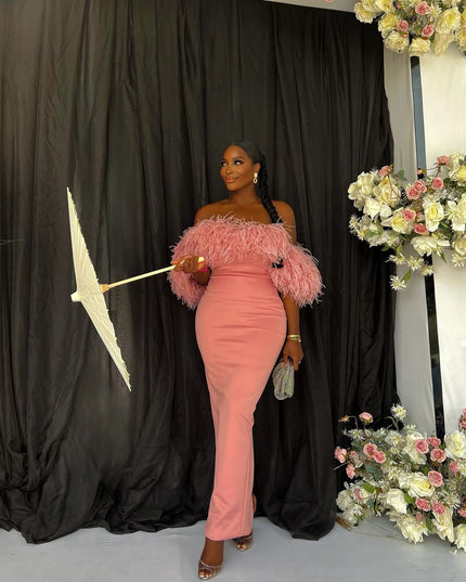 Pastel Feather Dress